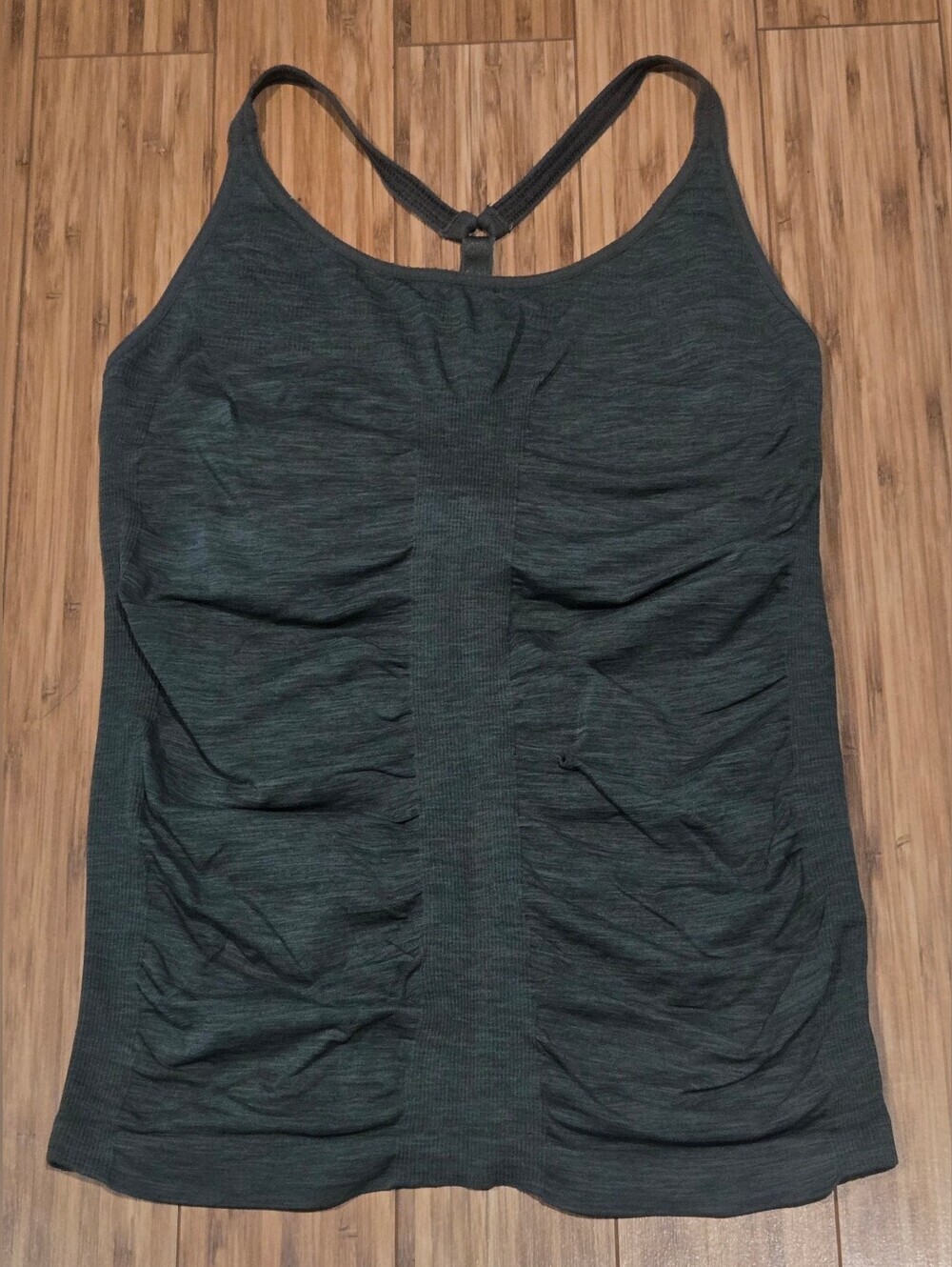 Athleta Green Ruched Tank Top